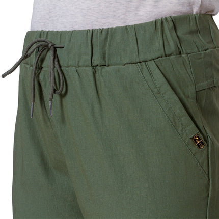 Πράσινα Παντελόνια Plus-Size - Ψηλή Μέση - Χαλαρή Εφαρμογή - Επίσημες Περιστάσεις - Άνοιξη-Καλοκαίρι