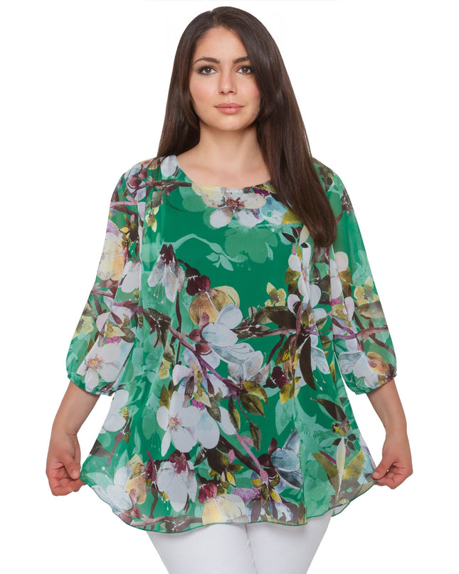 Макси туника - Ексклузивен дизайн - 2XL - 3XL - Пролет - Лято - Maxi Market